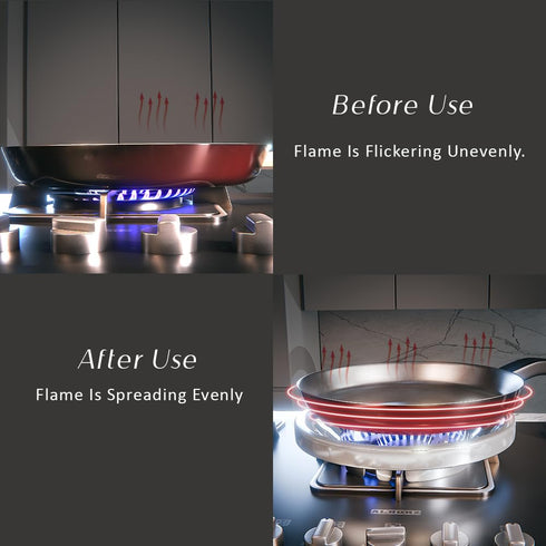 Grey Gas Saver Burner Stand Set of 4